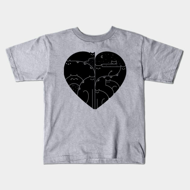 Love cats Kids T-Shirt by arkzai